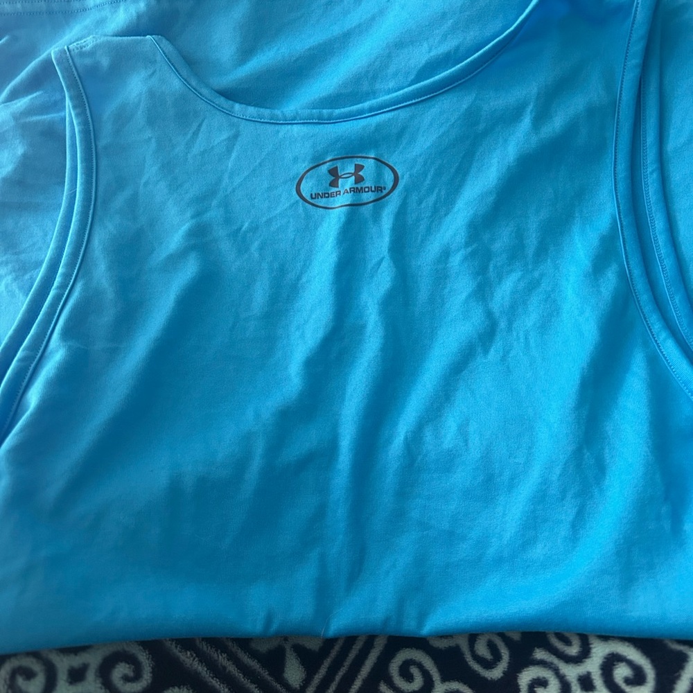 Under Armour Women's Vibrant Blue Tank Top Heat Gear - Picture 2 of 5
